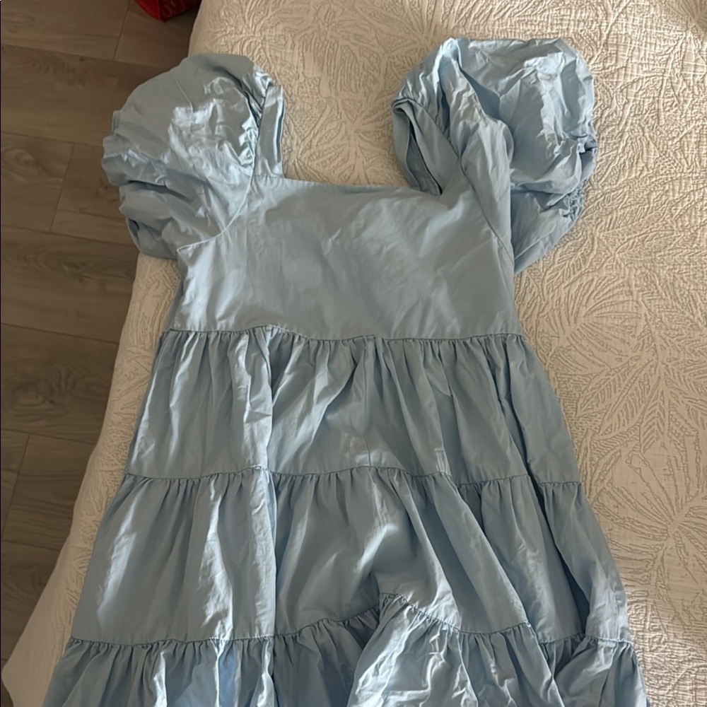OAK + FORT Blue Ruffled Tiered Sundress - Picture 5 of 5